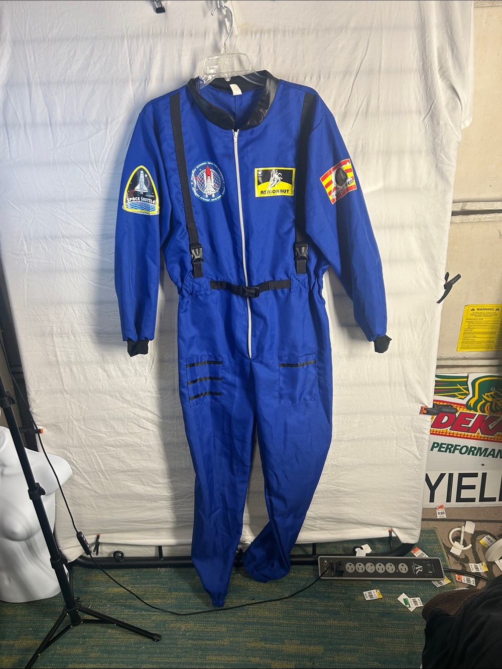 Children's Blue Space-Themed One-Piece Jumpsuit